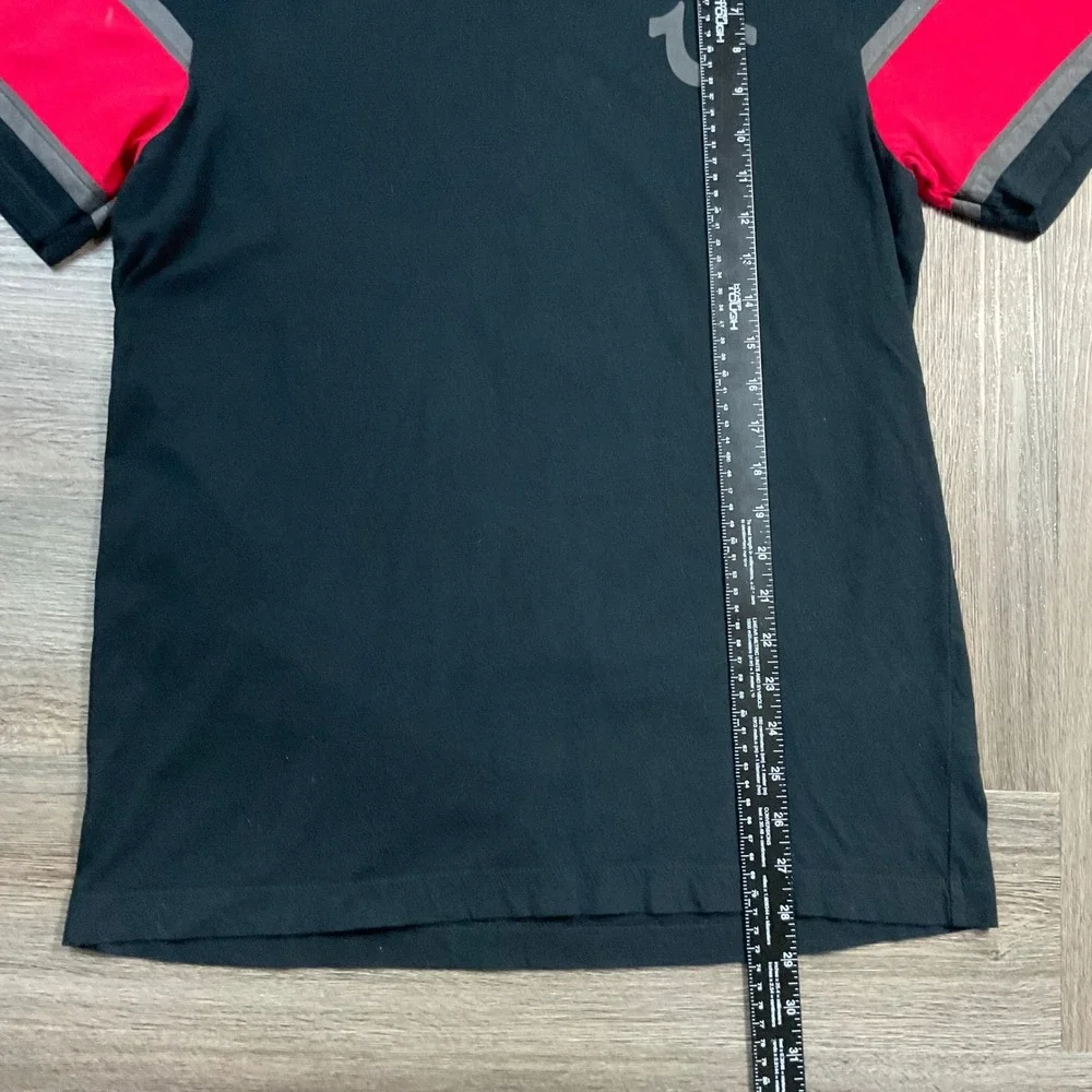 Y2K Vintage‎ True Religion Logo Graphic T-Shirt Mens Medium Black Red Classic